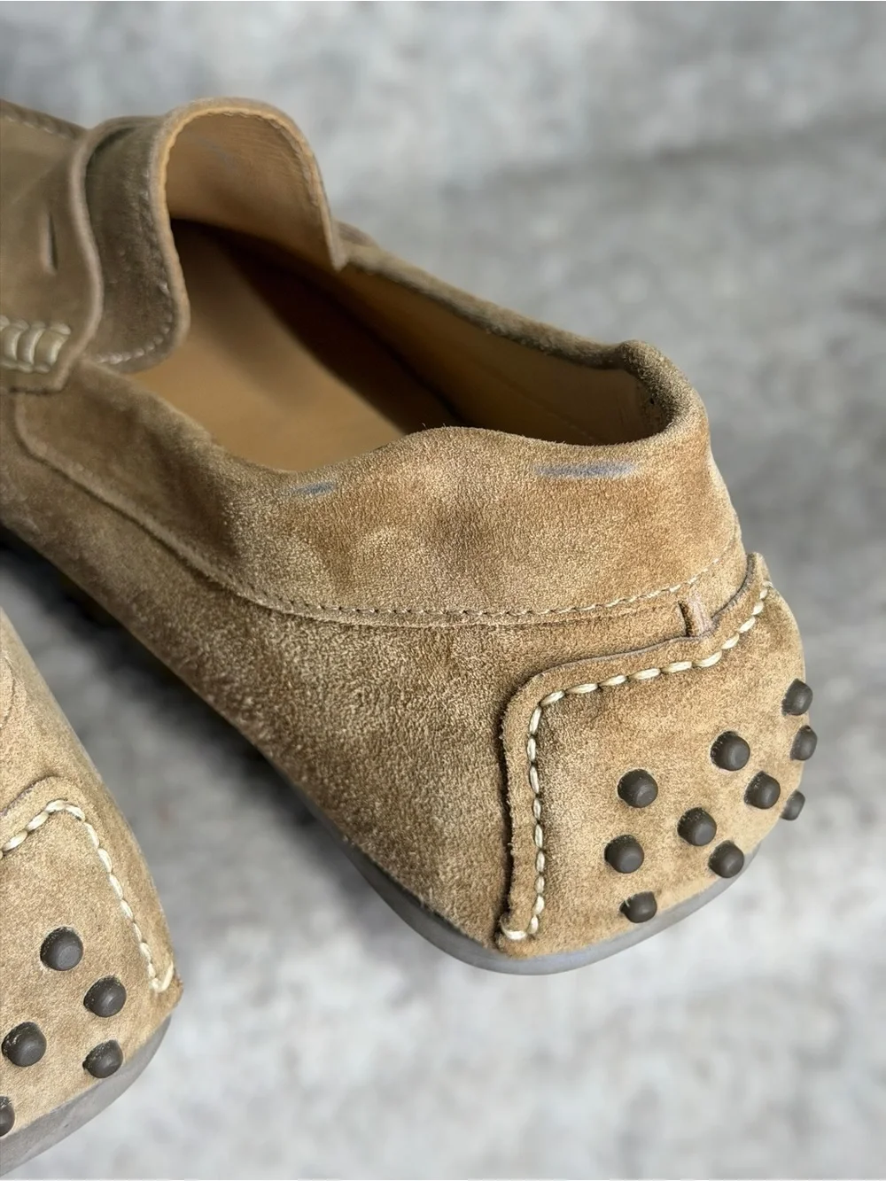 Jack Erwin Decker Camel Suede Penny Loafers Driving Shoes Men’s 11 Classic